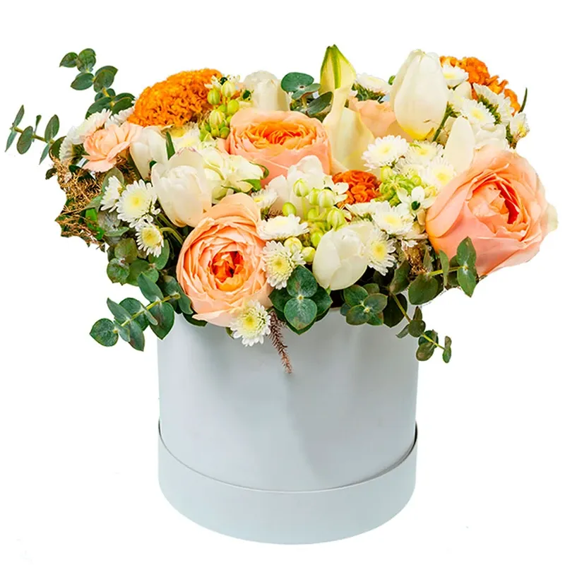 Цветы в коробке Аромат счастья